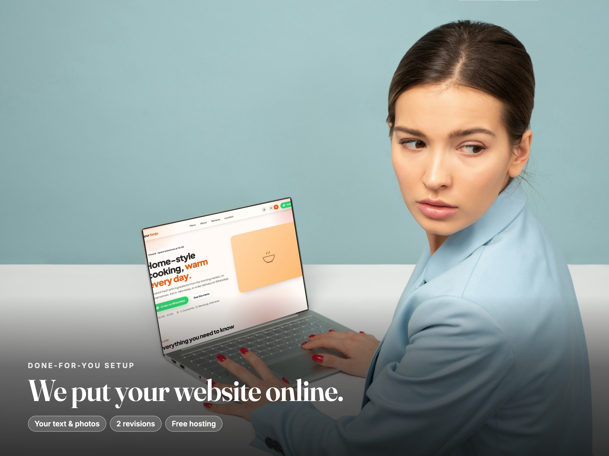 Website Setup Service: We Edit Your UpVire Template and Put It Online (Netlify): preview 1
