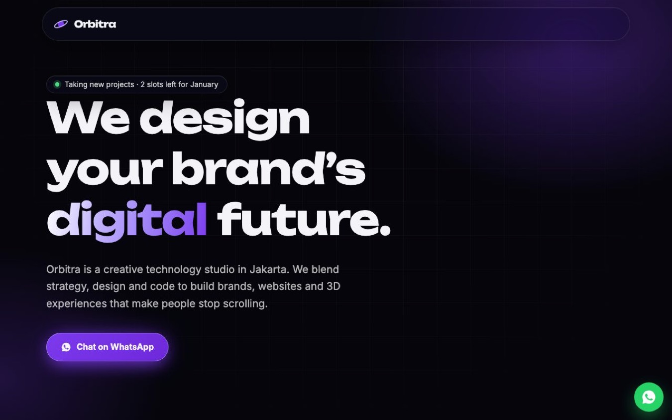 Digital Agency Website Template — Lite: desktop preview