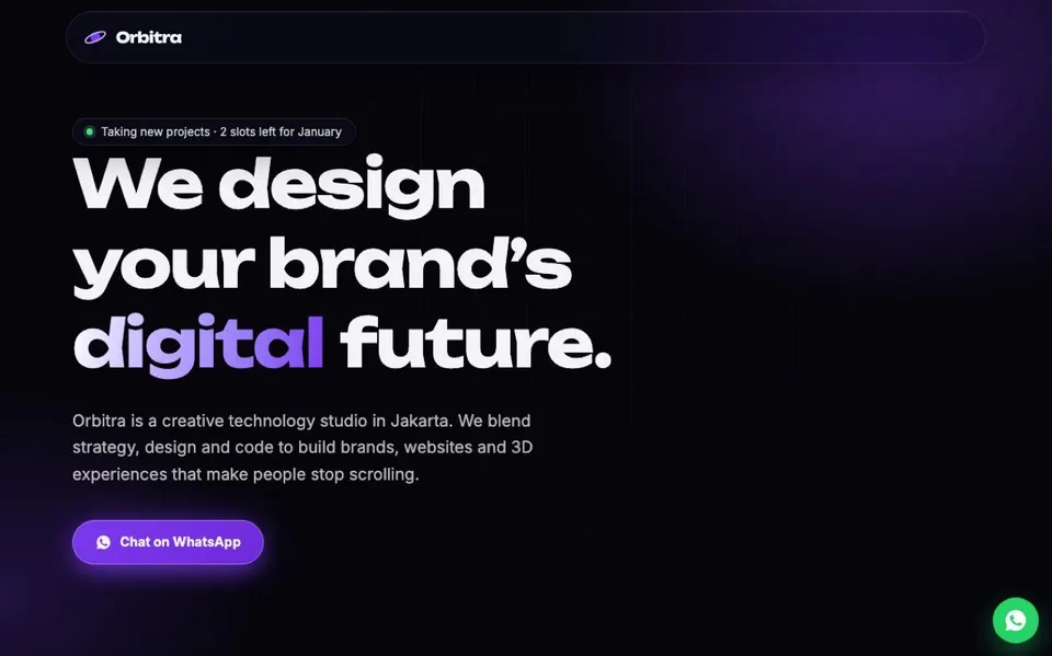 Digital Agency Website Template — Lite: desktop preview
