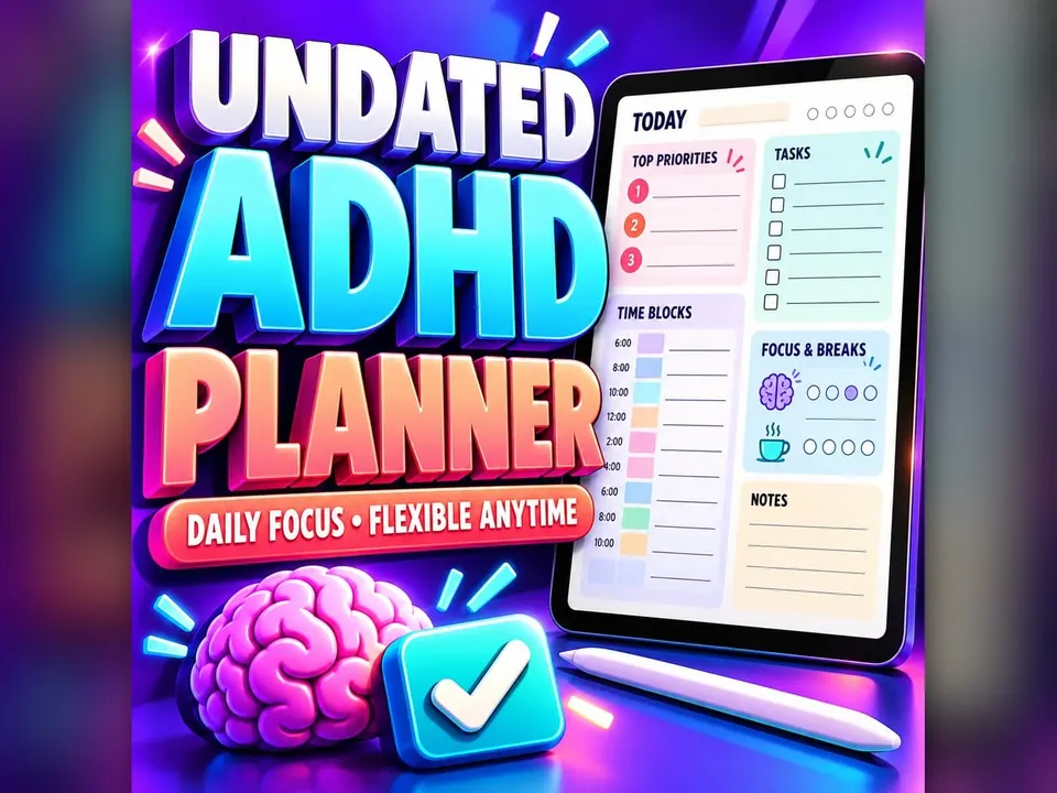 Focus Planner (ADHD-friendly): product cover