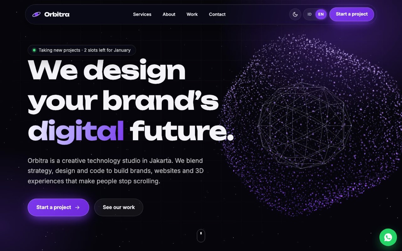 Digital Agency Website Template: preview desktop